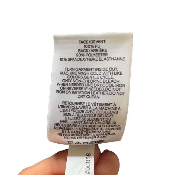 High Waisted Faux Leather Stretch Ankle Leggings size xs - Picture 4 of 7